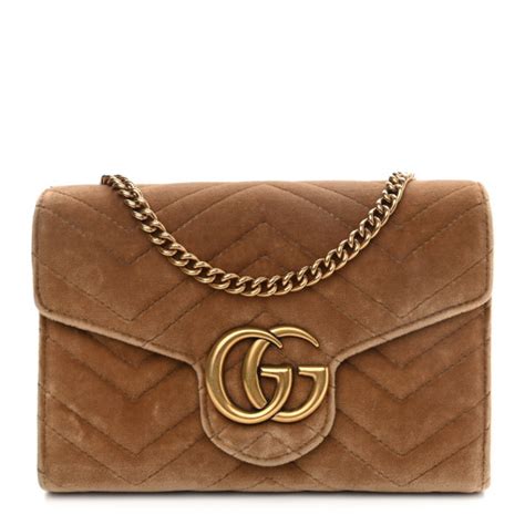 gucci taupe velvet|gucci gg marmont wallet.